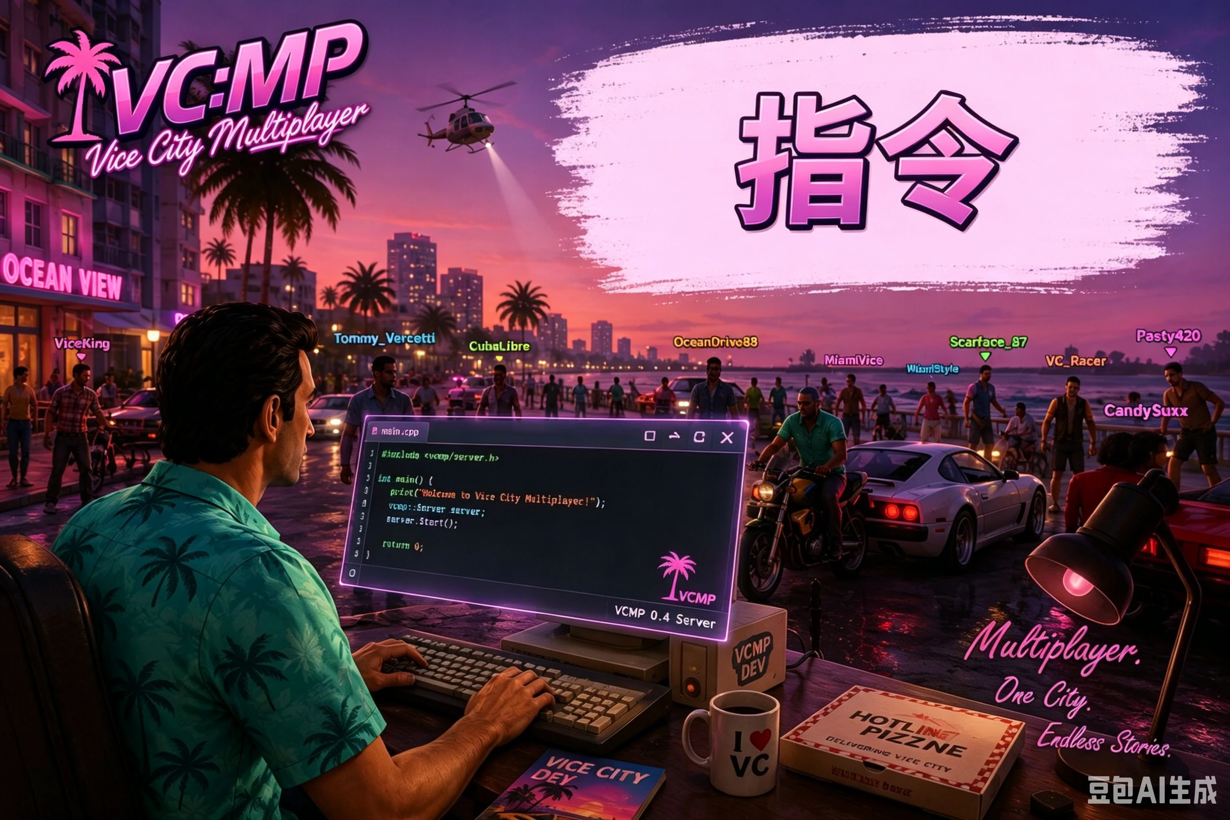 如何在VCMP服务器中通过简单指令初步理解流程管理和输入输出？